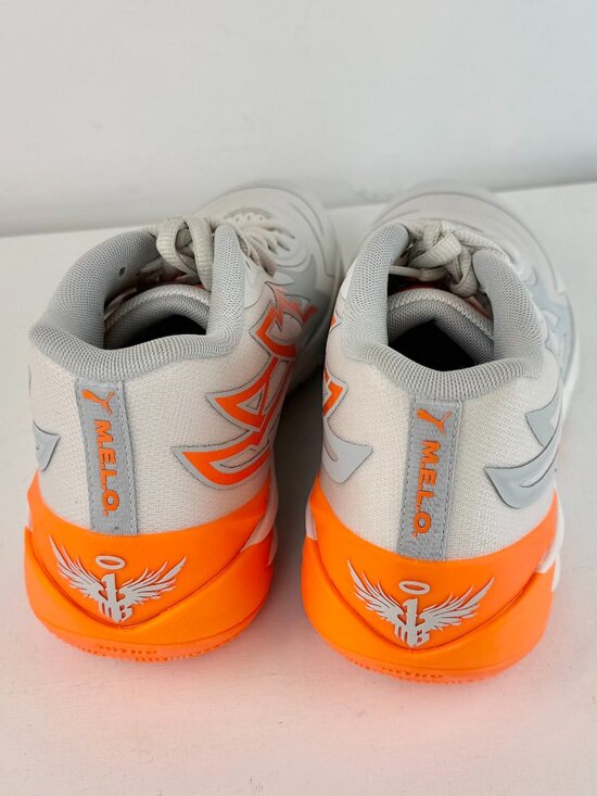 Men\'s 11 - PUMA LaMelo Ball MB.02 Gorange Platinum Gray Orange Sneaker-378288-02 main image 7